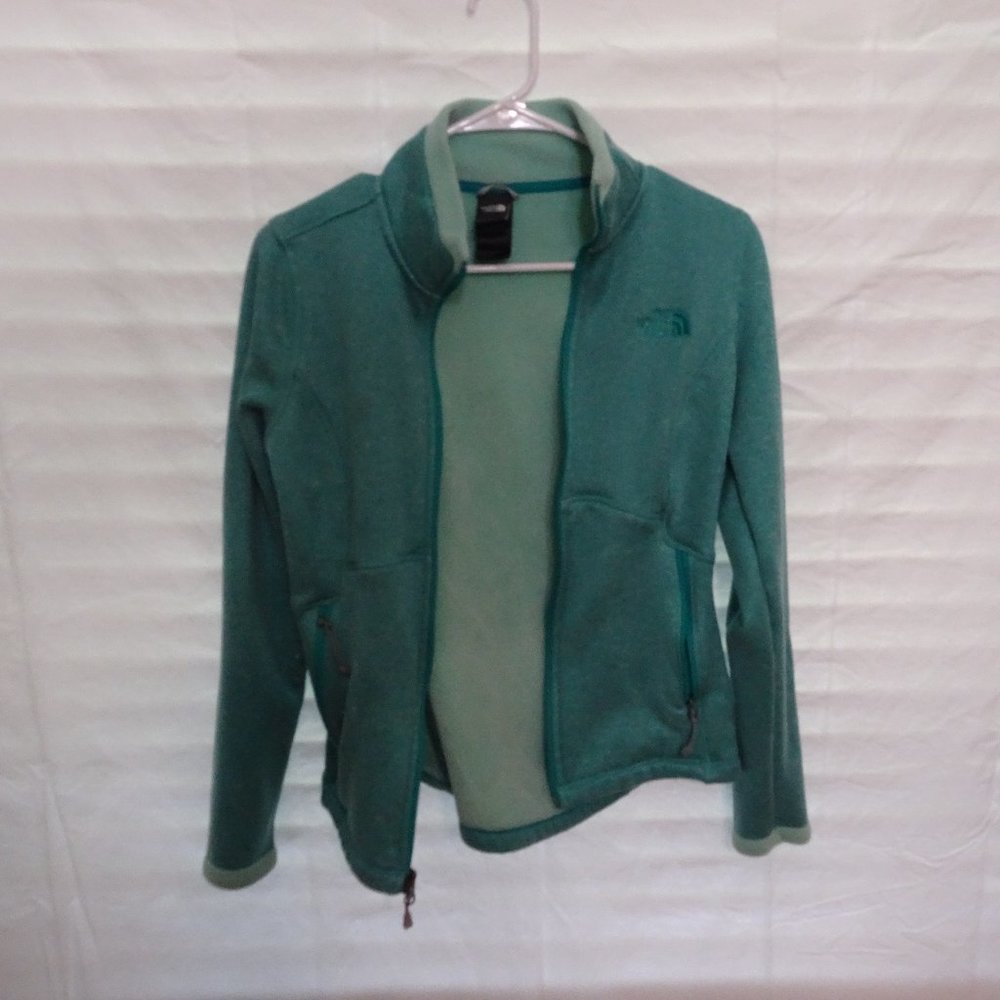 The North Face teal jacket
